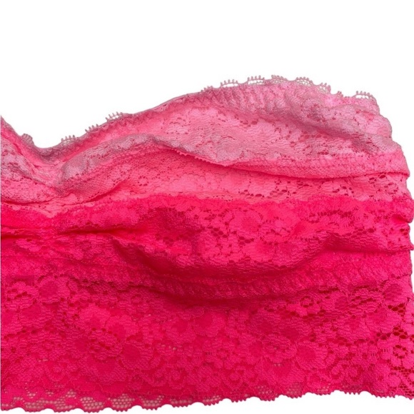 PINK Victoria’s Secret Lace Ombre‎ Strapless Bandeau Bra Ruched Tube Top Sz S - Picture 10 of 16